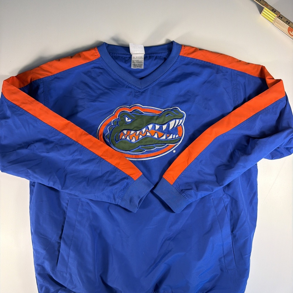 Florida Gators Knights Apparel Pullover Windbreaker Jacket Men's Med Blue Orange